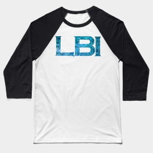 Long Beach Island LBI Water Letters Baseball T-Shirt